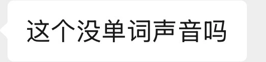 用户反馈:这个没单词声音吗